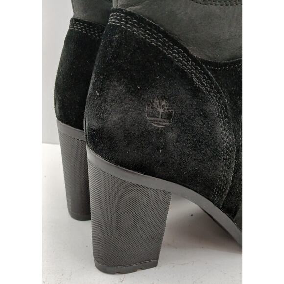 Timberland Boots Women's A1KD4 A2534 Black Suede Lace Up Block Heels US 8 - Picture 3 of 11